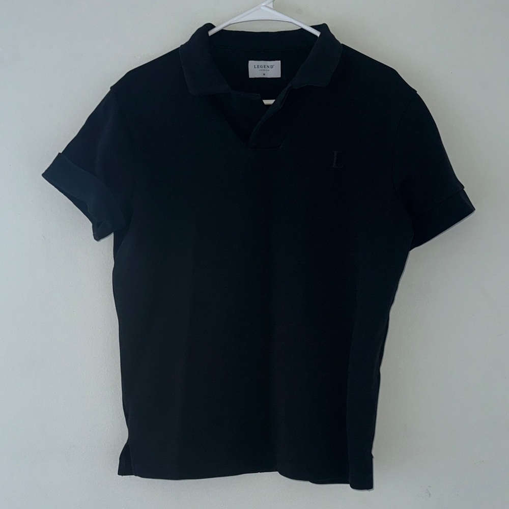 Legend London Men's Classic Black Polo Shirt